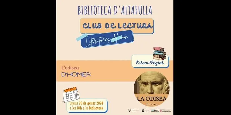 'L'Odissea' d'Homer protagonitza una nova sessió del club de lectura amb més solera de la Biblioteca d'Altafulla, el de 'Lectures del món'