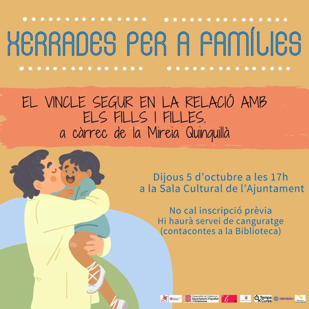 <strong>El 6 obre un nou cicle de xerrades parlant del vincle segur entre pares i fills</strong>