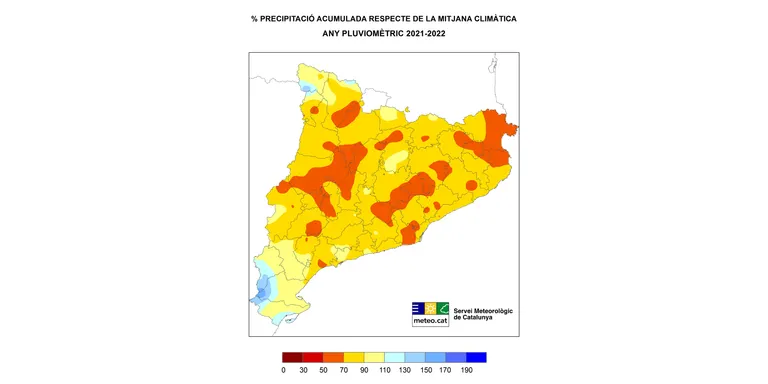Quasi tot el Pirineu tanca l'any pluviomètric per sota la mitjana climàtica