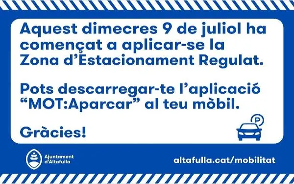 Es registren els primers usuaris de la zona blava d’Altafulla