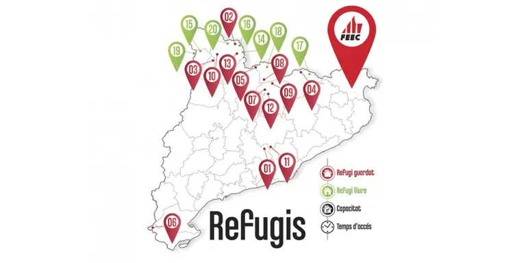 Entra en funcionament el sistema de reserves en línia per als refugis de la FEEC