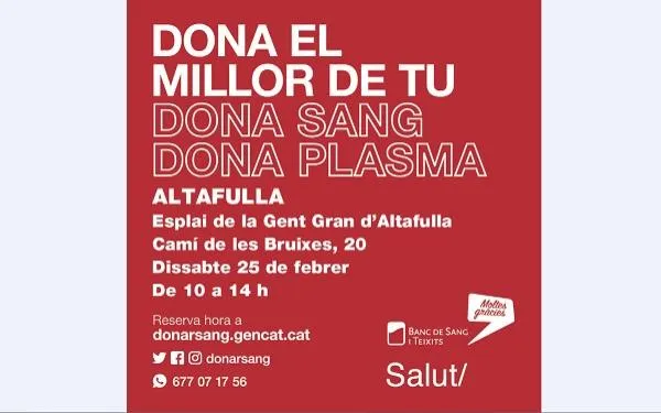 Foto: Banc de Sang i Teixits de Catalunya