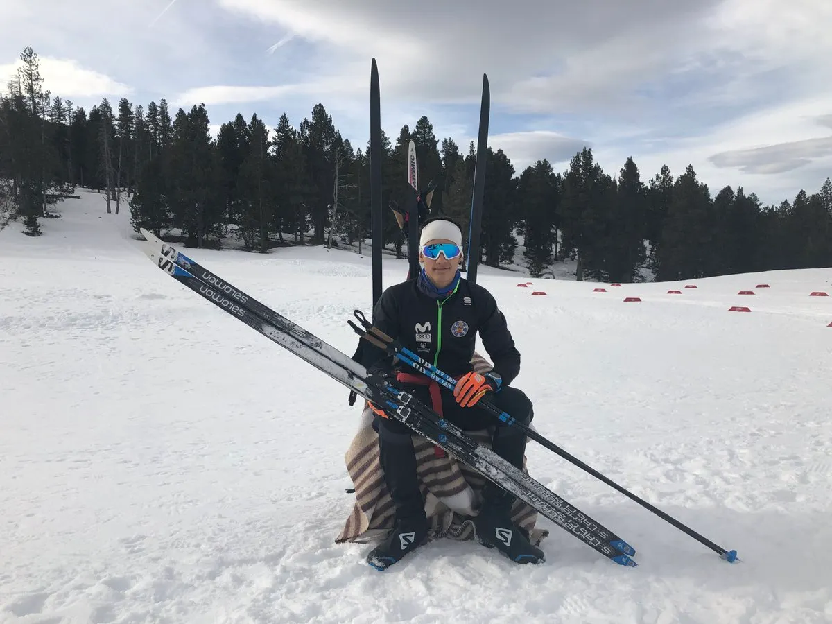 Jaume Pueyo, al Mundial júnior d'esquí nòrdic (Foto: RFEDI)