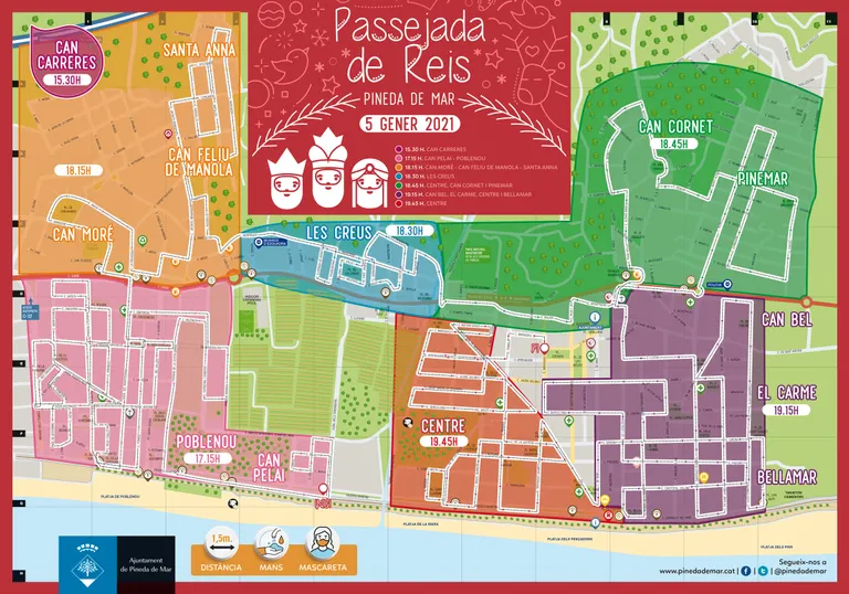 Els Reis de l'Orient es passejaran per tots els barris de Pineda de Mar