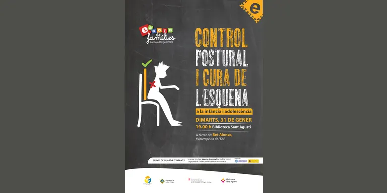 L'Escola de Famílies de la Seu d'Urgell proposa la xerrada 'Control postural i cura de l’esquena a la infància i adolescència'