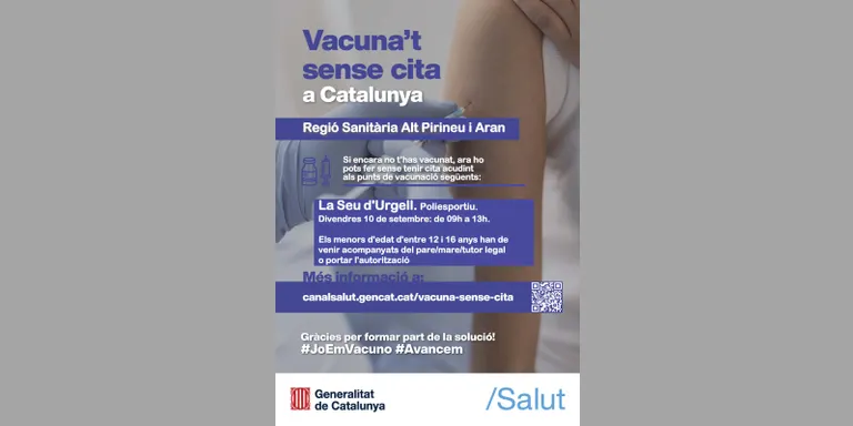 Nova marató de vacunació sense cita prèvia a la Seu d'Urgell