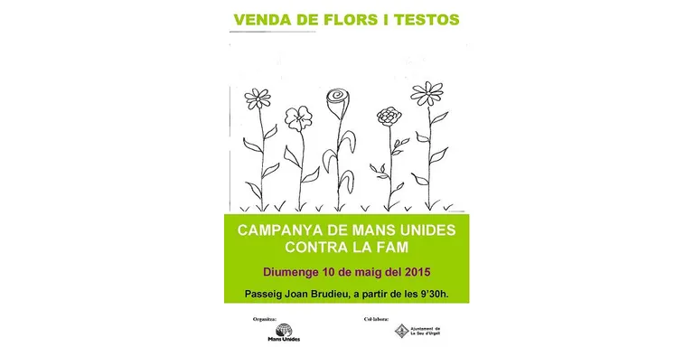 Venda solidària de flors i testos a càrrec de Mans Unides