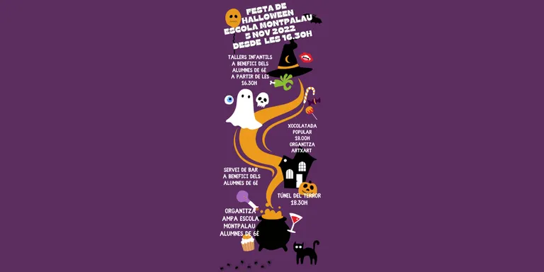 L'AMPA i alumnes de l'escola Montpalau fan una festa Halloween aquest dissabte a la mateixa escola