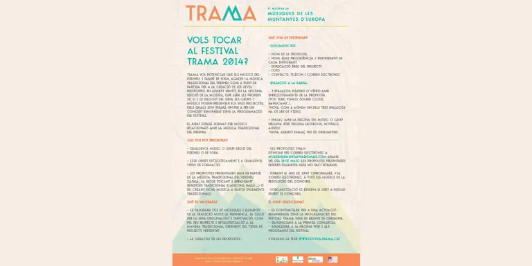 Obert un concurs per actuar a la 2a Mostra de Música de les Muntanyes d'Europa