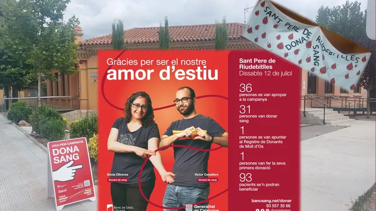 Resultats de la Donació de sang del dissabte 12 de juliol a Sant Pere de Riudebitlles.