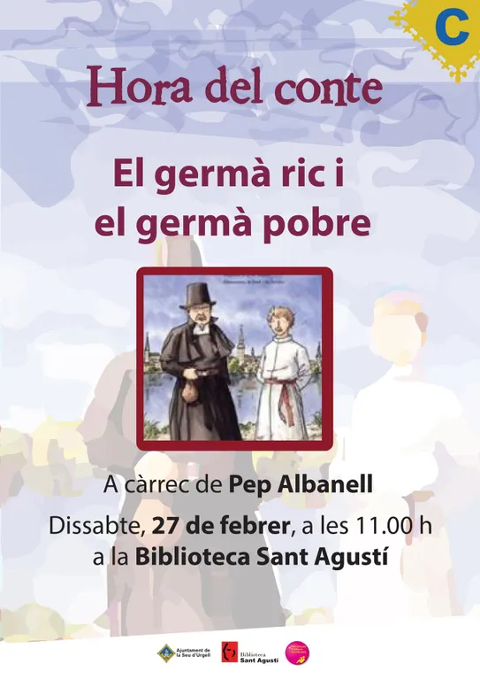 'Hora del conte' a la Biblioteca Sant Agustí amb l'escriptor Pep Albanell