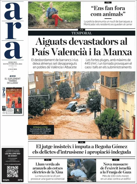 Cop d'ull als diaris d'aquest dimecres 30 d'octubre