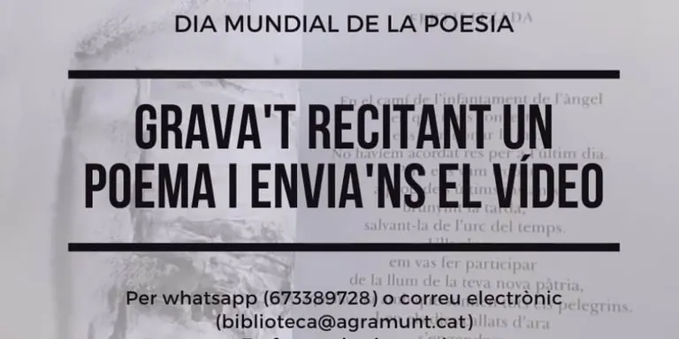 La Biblioteca celebra el Dia Mundial de la Poesia a les xarxes