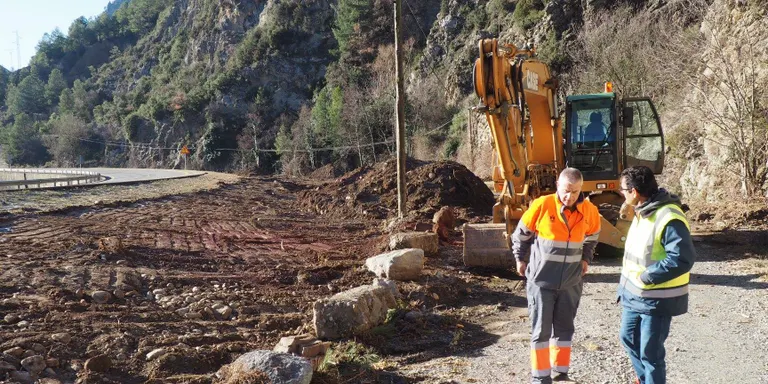 Primers treballs previs a la C-14 per la construcció del túnel de Tresponts