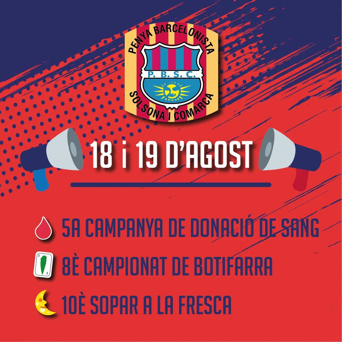 <strong>La Penya Barcelonista de Solsona i Comarca organitza dos dies d'activitats solidàries i lúdiques</strong>