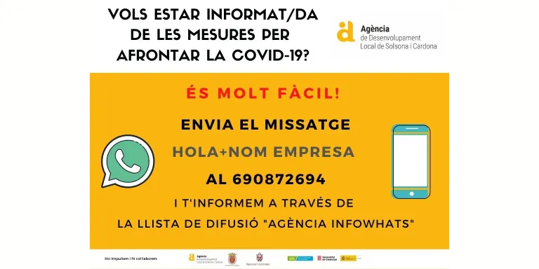 L'Agència de Desenvolupament Local obre un canal d'informació per a les empreses sobre les mesures per afrontar el coronavirus