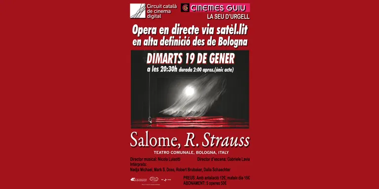 Cinemes Guiu oferirà en directe l'òpera 'Salomé'