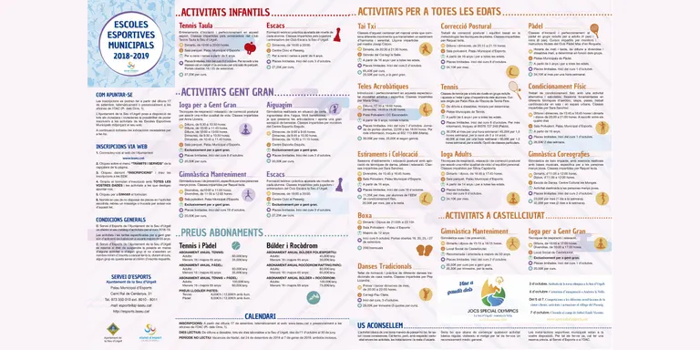 Les Escoles Esportives Municipals de la Seu ofereixen un total de 21 activitats