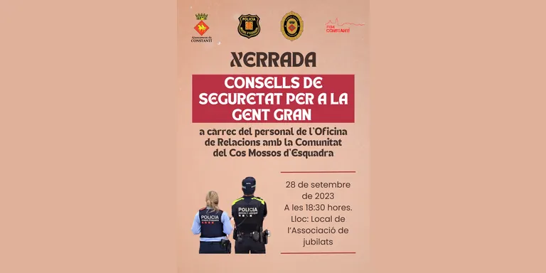 El local de l’Associació de Pensionistes i Jubilats acollirà una xerrada sobre seguretat per a gent gran
