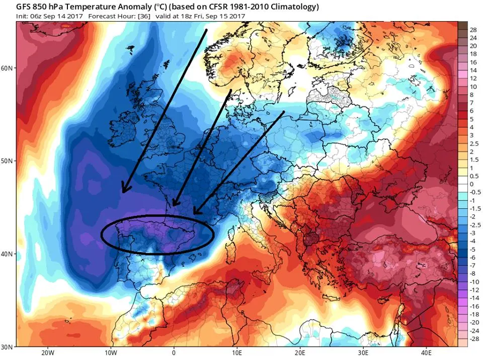 Glopada d'aire fred i temperatures pròpies del mes de desembre