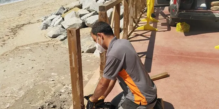 S’ha iniciat la reparació dels accessos a les platges que va destrossar el temporal Glòria