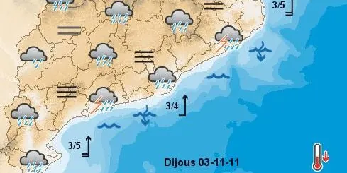 Avís de Protecció Civil per risc de pluges intenses