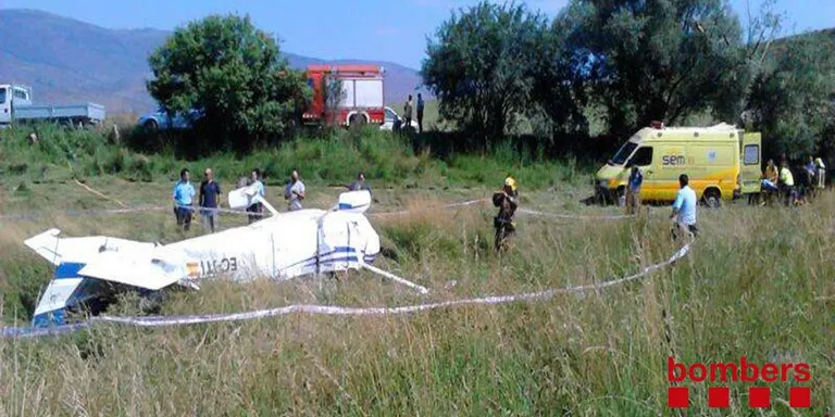 Accident d'una avioneta a Fontanals de Cerdanya