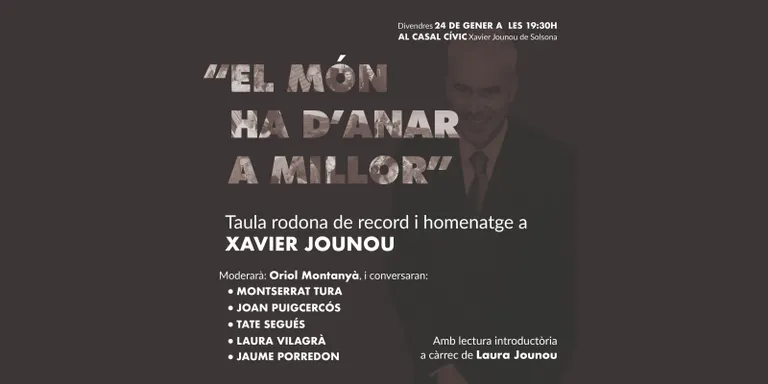 Esquerra Solsona organitza una taula rodona de record i homenatge a Xavier Jounou