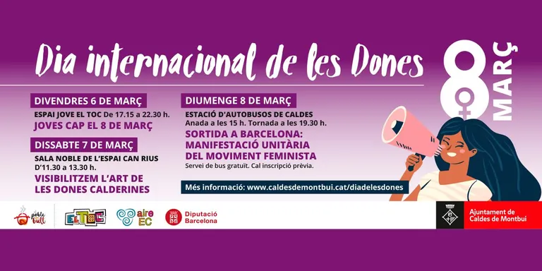 Caldes ha commemorat el dia de les dones amb visibilitat, art i joventut