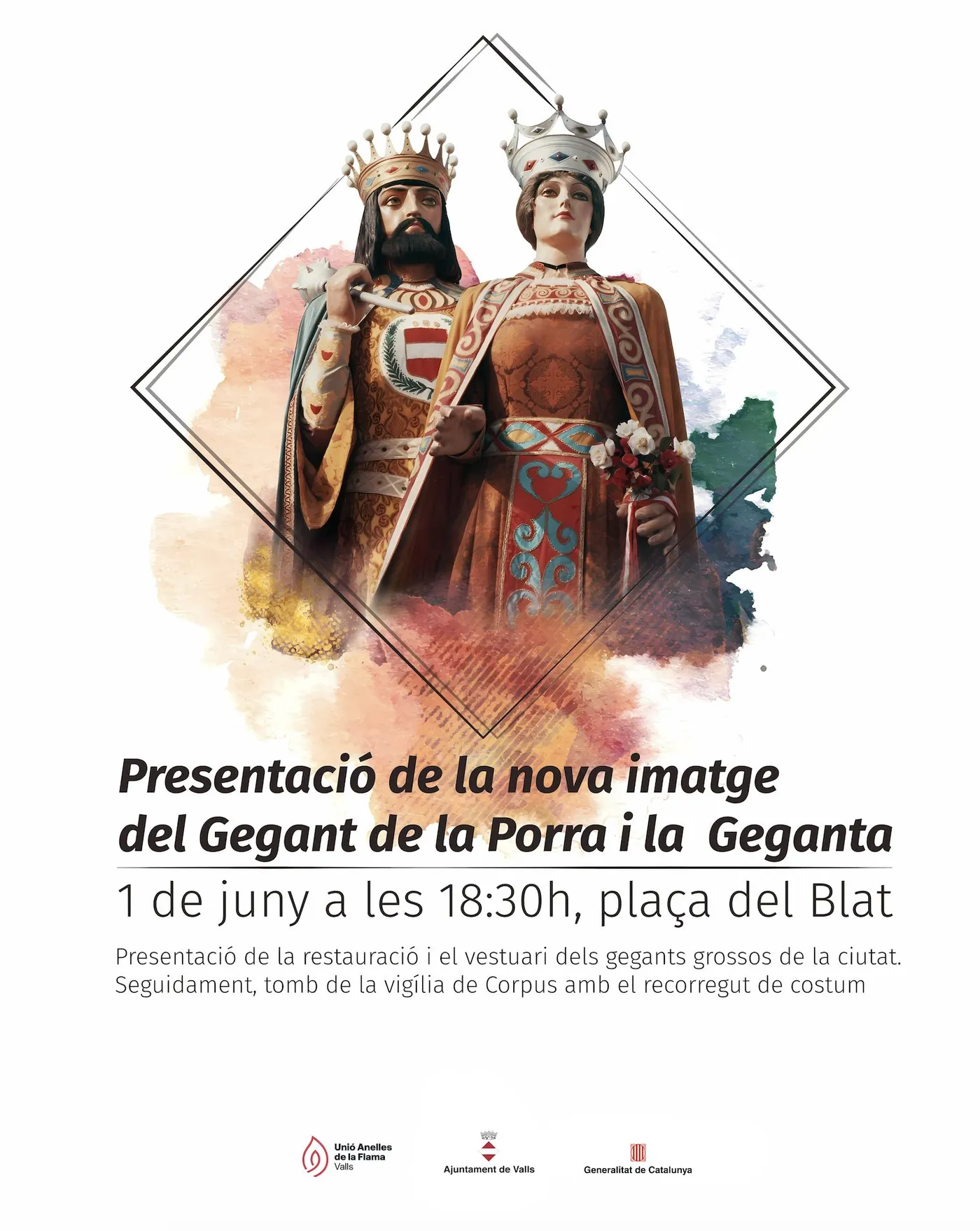 Els Gegants de Valls estrenaran nova imatge per Corpus