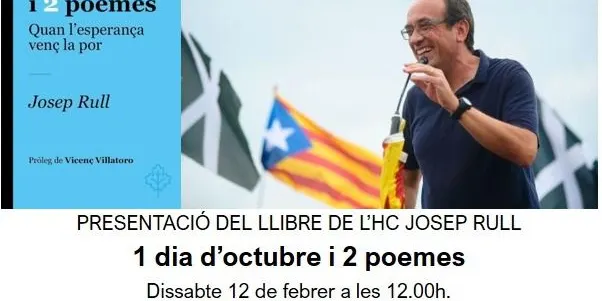 L'exconseller Josep Rull presenta dissabte a Arenys de Munt el seu llibre, convidat per JuntsxAdM