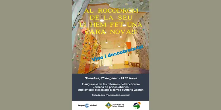 El rocòdrom municipal de la Seu estrena la remodelació
