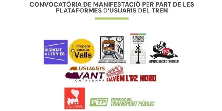 Convoquen una manifestació pel desgavell ferroviari el pròxim 7 de febrer a Barcelona