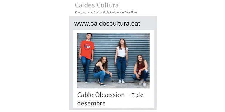 Continua la programació de cultura segura a Caldes