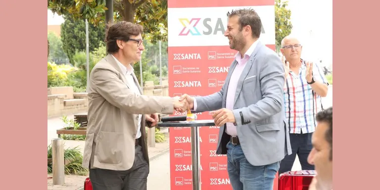 El Primer Secretari del PSC, Salvador Illa, presenta als candidats a les municipals a Calella, Santa Susanna i Palafolls