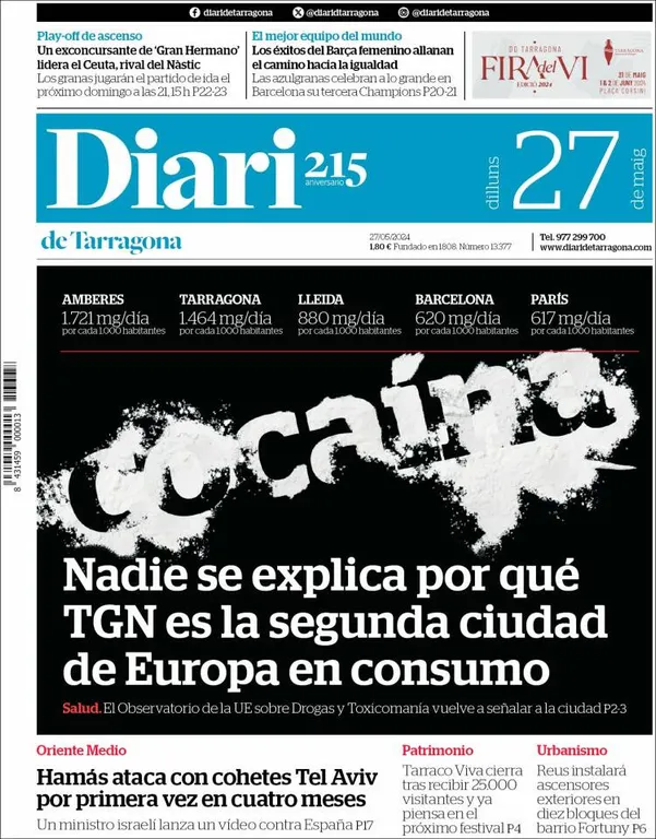 Cop d'ull als diaris d'aquest dilluns 27 de maig