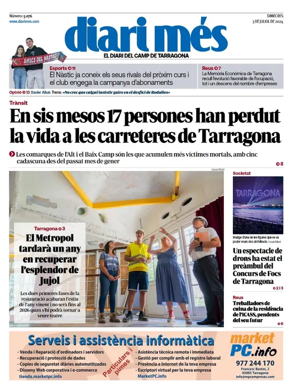 Cop d'ull als diaris d'aquest dimecres 3 de juliol