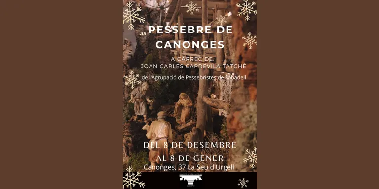 El carrer dels Canonges de la Seu d'Urgell estrena un nou pessebre de grans dimensions
