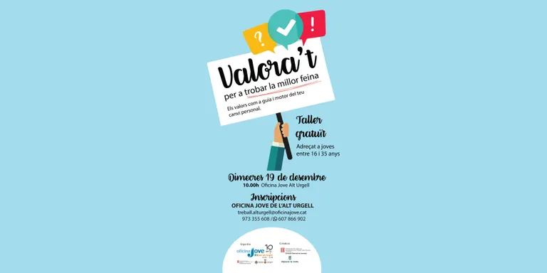 L'OJAU organitza el taller "Valora't per trobar la millora feina"