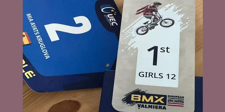 Mia Ayats es proclama vencedora del campionat europeu de BMX, per tercera vegada