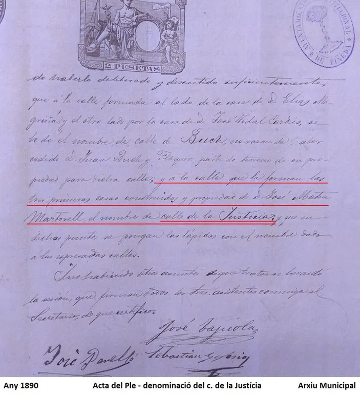 #RecordaPineda amb l'Arxiu Municipal t'explica el naixement del Carrer de la Justícia