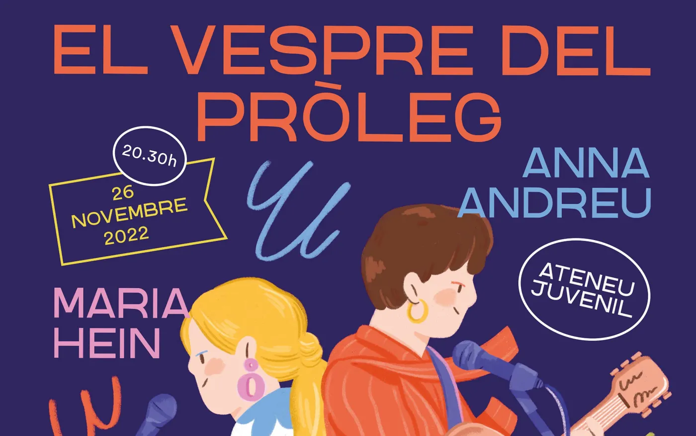 Les cantautores Maria Hein i Anna Andreu oferiran un concert al Vespre del Pròleg de Cambrils