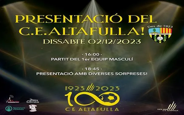 Presentació oficial del CE Altafulla, el dissabte 2 de desembre