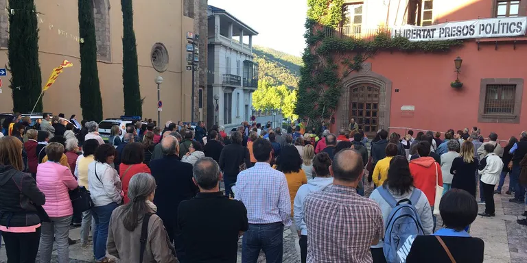 Concentració a la plaça dels Oms de la Seu al final del judici a l'1-O