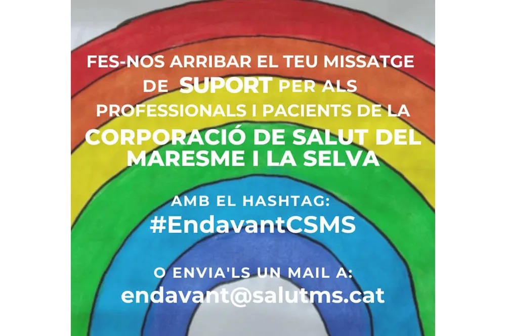 La Corporació de Salut del Maresme i La Selva obre un canal per rebre totes les mostres de suport que la ciutadania envia als professionals i pacients