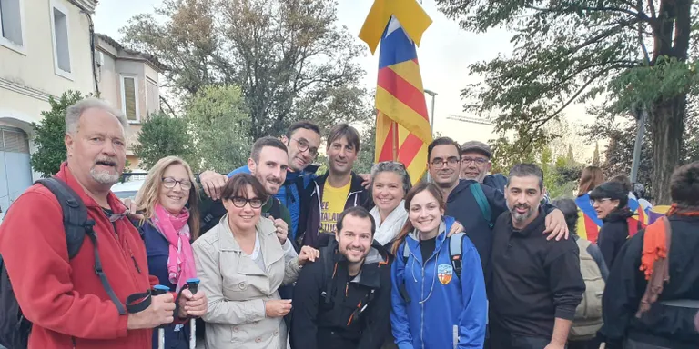 Membres de l'Ajuntament s'afegeixen a la Marxa per la Independència