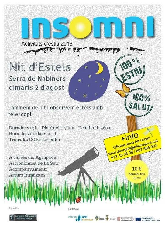 Activitat d'observació d'estels dins del programa Insomni