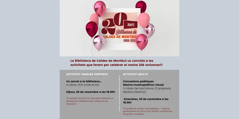 La Biblioteca de Caldes celebra els seus 20 anys
