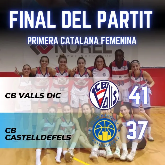 Victòria del CB Valls femení a casa davant el Castelldefels