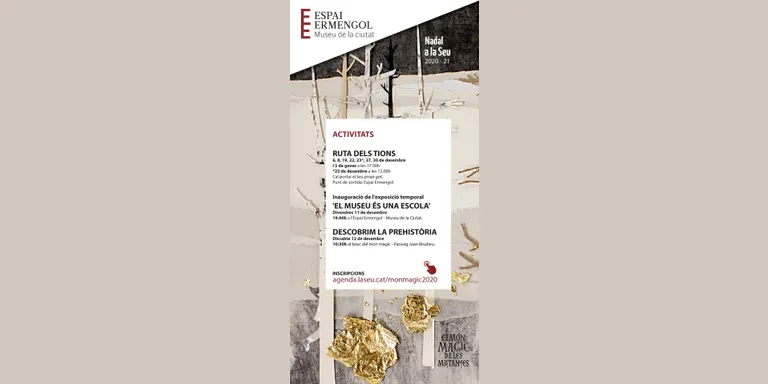 Visites guiades, taller de prehistòria i una exposició, activitats de l'Espai Ermengol dins el Món Màgic de les Muntanyes